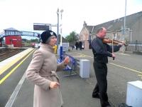 Tayside Biodiversity festival, May 2010 - platform scene at Carnoustie.<br><br>[John Yellowlees /05/2010]