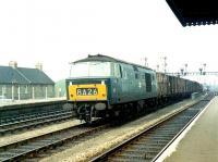 Hymek D7046 with a southbound freight takes the centre road through Oxford on 8 May 1969.<br><br>[John Furnevel 08/05/1969]