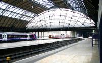 General view of Glasgow Queen Street looking out from the concourse in July 2005.<br><br>[John Furnevel 30/07/2005]