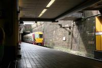 A Lanark train entering Anderston in July 2005 on the Argyle Line via Glasgow Central low level.<br><br>[John Furnevel 10/07/2005]