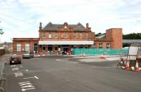 Approach to Berwick station in July 2005 - amid major changes to the road layout and car park.<br><br>[John Furnevel 05/07/2005]