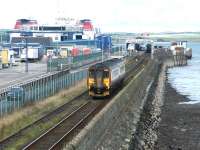 A Sunday morning service for Glasgow Central leaving Stranraer Harbour in August 2003.<br><br>[John Furnevel 17/08/2003]