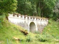 Ornate Bridge almost half way between Invergarry Station site and Aberchalder, 28/07/05.<br><br>[John Gray //]