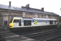 Delivered new from Brush Traction to 40B Immingham shed two months previously, 60052 <I>'Goat Fell'</I> stands at Darlington in July 1991. The locomotive is in BR 'Trainload Metals' livery.   <br><br>[Ian Dinmore /07/1991]