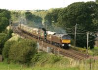 The 'Statesman Railtours' 2 day trip to Edinburgh and Stirling returning to Bristol on 18 August 2012. The train is passing Oubeck loops on the WCML south of Lancaster.<br>
<br><br>[John McIntyre 18/08/2012]
