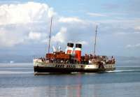 PS <i>Waverley</i> photographed on 21 July 2011 approaching Brodick Pier on the Isle Of Arran.<br><br>[John Steven 21/07/2011]