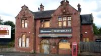 The main building at Coatbridge Central is still with us - just. Scene on 21 August 2012. [See image 27480]  <br>
<br><br>[Colin Miller 21/08/2012]