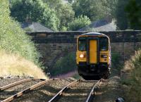 A pair of 153s heading north from Daisyfield Junction, Blackburn, just about to reach the summit close to Ramsgreave & Wilpshire station on 29 August 2012.<br><br>[John McIntyre 29/08/2012]