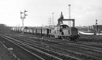 Clayton No. D8507 canters along the up main line on the approach to Portobello East Junction on 25 February 1970. The train will shortly begin to diverge right towards Millerhill Yard. <br><br>[Bill Jamieson 25/02/1970]