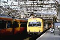 101690 at Glasgow Central in June 1996 waiting to depart with a service to Paisley Canal.<br><br>[Graham Morgan Collection 11/06/1996]