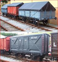 Restored railway goods vehicles on display at Washford on the West Somerset Railway in September 2012.<br><br>[Colin Alexander 02/09/2012]