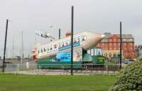 It is many years since the <I>Rocket Tram</I> No.732 ran in Blackpool but for 2012 it has been cosmetically restored and put on static display on the Gynn Square roundabout as part of the Illuminations. [See image 40556]<br><br>[Mark Bartlett 08/09/2012]