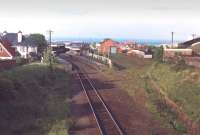 View over North Berwick terminus in 1971 with the former goods yard to the right.<br><br>[Bill Roberton //1971]