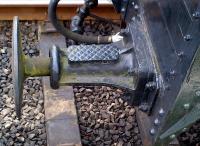 Attitudes to health and safety have changed quite a lot since this step was cast into the top of a buffer on a Walsall engineers' van seen on the small, but friendly, Chasewater Railway.<br><br>[Ken Strachan 16/09/2012]