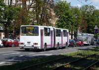 Arrive in a new city, check the station and then the trams. But what is this?  'Autobus za Tramwaj'? Buses substituting for trams while modernisation goes on. No system here until 1959, built at the same time a number of cities were short-sightedly closing theirs.<br><br>[Colin Miller /07/2012]