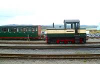 Station pilot. Ffestiniog Railway Baguley Diesel 'Criccieth Castle' at Porthmadog in September 2012.<br><br>[Bruce McCartney 20/09/2012]