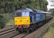 DRS 47828 approaching Dalgety Bay on 22 September 2012 with the 'Northern Belle' empty stock working from Dundee to Edinburgh.<br><br>[Bill Roberton 22/09/2012]