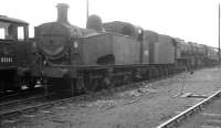 Scene in the sidings alongside Darlington shed in October 1963 with class J50 0-6-0T no 68922 centre stage. The locomotive had been withdrawn from 56A Wakefield a month earlier.<br><br>[K A Gray 26/10/1963]