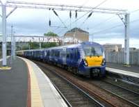 334020 arriving at Helensburgh Central on 27 September.<br><br>[Veronica Clibbery 27/09/2012]