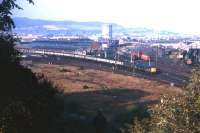 A Class 40 shunts the stock of the Newcastle/York <I>Motorail</I> service at Inverness in Summer 1971 - note the 'Pullman' dining coach in the centre of the train.<br><br>[Frank Spaven Collection (Courtesy David Spaven) //1971]