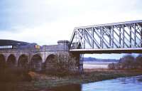 40114 about to cross the Spey Viaduct at Orton with an afternoon service in November 1978 heading for Aberdeen.<br><br>[Peter Todd 18/11/1978]