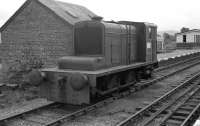 Hudswell-Clarke 0-4-0 DM shunter (works number D613 of 1939) at Boat of Garten on 15 June 1974. Although it had latterly had been owned by Inveresk Paper, it still had the number plate on the cabsides from the first owners, the Air Ministry, and these displayed 'AM No 147'.<br><br>[John McIntyre 15/06/1974]