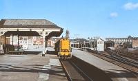 08171 is the Scarborough station pilot on 5 October 1978, standing at the platform 1 canopy alongside the former Westborough Road exit.<br><br>[Peter Todd 05/10/1978]