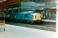 37115 recently arrived at Newcastle with a summer Saturday working from Yarmouth in 1981<br><br>[Colin Alexander //1981]