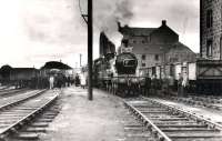 GNSR 49 <i>Gordon Highlander</i> at Aberdeen Waterloo with the 1960 RCTS/SLS Joint Scottish Tour on the 13th of June.<br><br>[WA Camwell (Copyright Stephenson Locomotive Society) 13/06/1960]