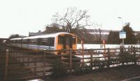 Approach to the station at North Berwick in 1989 with a DMU waiting to leave for Edinburgh.<br><br>[Ian Dinmore //1989]