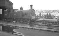 Drummond M7 0-4-4T no 30036 standing outside Plymouth Friary shed in the summer of 1960.<br><br>[K A Gray 10/08/1960]