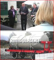 Four-wheeled tank wagon no 041181, originally Scottish Oils no 202 and registered as Caledonian Railway no 25455 in 1910, was handed over by culture secretary Fiona Hyslop on behalf of the Railway Heritage Committee on 12 October to the Almond Valley Heritage Trust, and is now on permanent display alongside the operational narrow-gauge railway at their Centre in Livingston.<br>
<br><br>[John Yellowlees 12/10/2012]