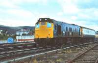 25044 southbound through Aviemore on 27 June 1980<br><br>[Peter Todd 27/06/1980]