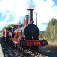 Veteran ex-Furness Railway 0-4-0 No 20 of 1863 at work on 13 October hauling brake van trips within the grounds of the NRM at Shildon [see image 22343].<br><br>[Colin Alexander 13/10/2012]