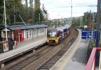 333009 pulls away from Platform 1 at Shipley on a Skipton to Leeds service. The transformation and developments at this location are remarkable. [See image 39400] for the same spot in 1974. <br><br>[Mark Bartlett 20/10/2012]
