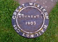 As this sign is between two platforms (at Brownhills West on the Chasewater Railway), it is obviously not in its original location. Nonetheless, it's an excellent example of a maintenance boundary marker. I remember finding a couple of these in Pontymoile, on the South side of Pontypool, as the viaduct on the Blaenavon line was about to be demolished. I wasn't convinced I would have the strength to dig them out, let alone carry them home!<br><br>[Ken Strachan 16/09/2012]