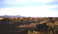 Demonstrating that the Borders Railway will be a scenic route, a view north across Lothianbridge Viaduct towards the Pentlands on 9th October 2012.<br><br>[David Spaven 09/10/2012]