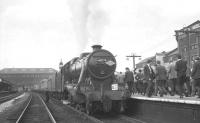 <I>'All aboard!'</I> The MRTS/SVRS 'North West Tour' prepares to leave Bolton on 20 April 1968 behind Stanier 8F 2-8-0 no 48773. The 8F would take the special as far as Manchester Victoria.<br><br>[K A Gray 20/04/1968]