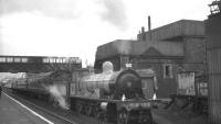 HR 'Jones Goods' no 103 stands at Beattock station on 17 October 1965 with the BLS railtour on its way back to Glasgow after a circular tour via Dumfries and Lockerbie. [See image 21410]<br><br>[K A Gray 17/10/1965]
