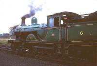 A northbound Branch Line Society railtour photographed during a water stop at Auchengray on 16 October 1965 behind ex-GNSR 4-4-0 No 49 <I>Gordon Highlander</I> [see image 21418].<br><br>[Robin Barbour Collection (Courtesy Bruce McCartney) 16/10/1965]