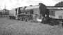 SR 'Lord Nelson' Class 4-6-0 no 30854 <I>Howard of Effingham</I> photographed on Branksome shed, Dorset, in August 1960. The locomotive was withdrawn from nearby Bournemouth shed a year later.<br><br>[K A Gray 09/08/1960]