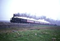 Black 5 no 45451 working hard with a northbound train on Shap in the 1960s.  <br><br>[Robin Barbour Collection (Courtesy Bruce McCartney) //]