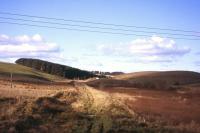 Looking north towards Falahill Summit on 26th October. The planned diversion of the A7 away from Falahill Cottages will involve a deep cut through the hills in the right distance - with the cost falling on the Borders Railway rather than the roads budget!<br><br>[David Spaven 26/10/2012]