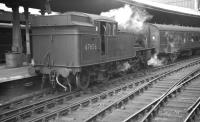 V3 2-6-2T no 67656 brings a train of empty stock into Newcastle Central in the early 1960s. <br><br>[K A Gray //]