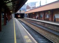 The light at the end of the tunnel is a class 172 bound for Stratford-on-Avon. Contrast this view with the terminus platforms [see image 40968].<br><br>[Ken Strachan 09/11/2012]