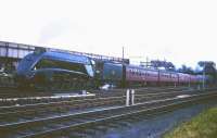 A4 60019 <I>'Bittern'</I> restarts from Perth in the mid 1960s with a Glasgow Buchanan Street - Aberdeen train.<br><br>[Robin Barbour Collection (Courtesy Bruce McCartney) //]