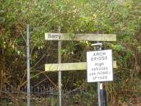 Sign of the past, sited at the junction of Hood Road, Island Road and the access road that once led to Barry steam shed. The site is now home to the Barry Rail Centre, operated by Cambrian Transport. [See image 40161]     <br><br>[David Pesterfield 31/10/2012]