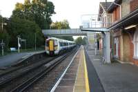 Two Class 375 sets call at Robertsbridge, East Sussex, en route to London from the coast on 25 October 2010.<br><br>[John McIntyre 25/10/2010]