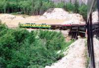 A summit excursion on the White Pass and Yukon Railroad en route from Skagway in June 1998.<br><br>[John Thorn /06/1998]