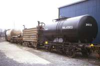 Goods traffic in the sidings at Ennis, Co Clare, in 1996. [See image 15612] <br><br>[Ian Dinmore //1996]